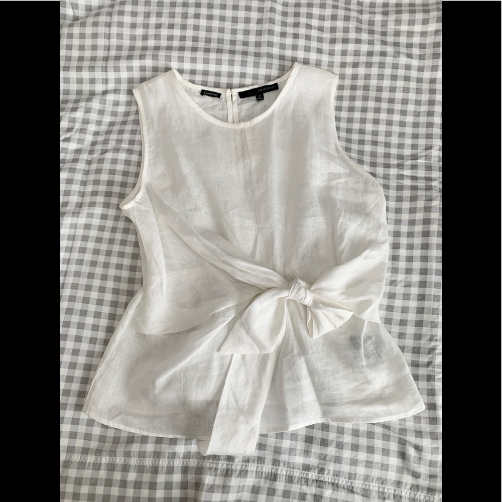 White linen tank/top